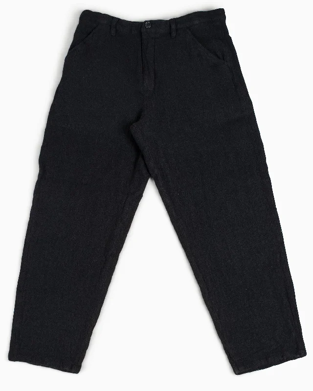 Casual Dress Pants-Comme des Garçons SHIRT Boiled Wool Pants Black