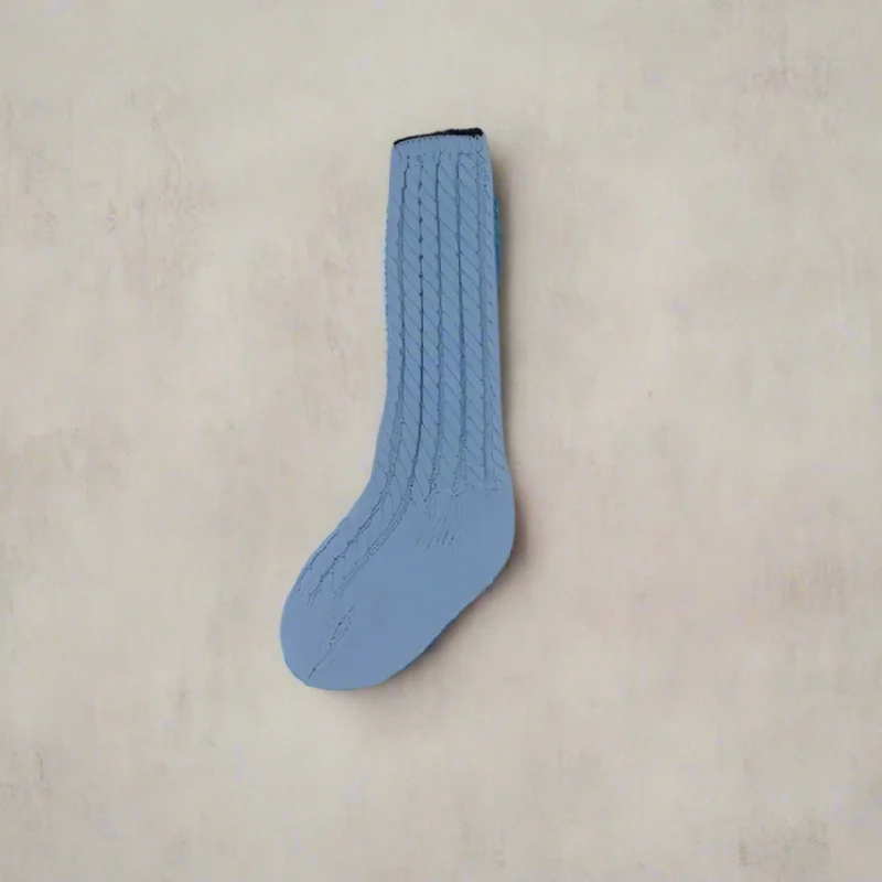 Running Socks-Baby Blue Knit Sock