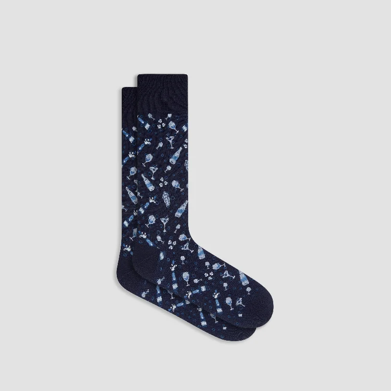 Casual Socks-Cocktails Mid-Calf Socks