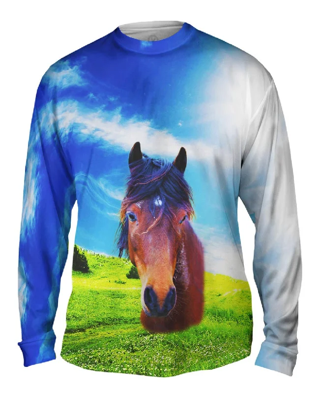 Printed Long Sleeve-Whisper Horse