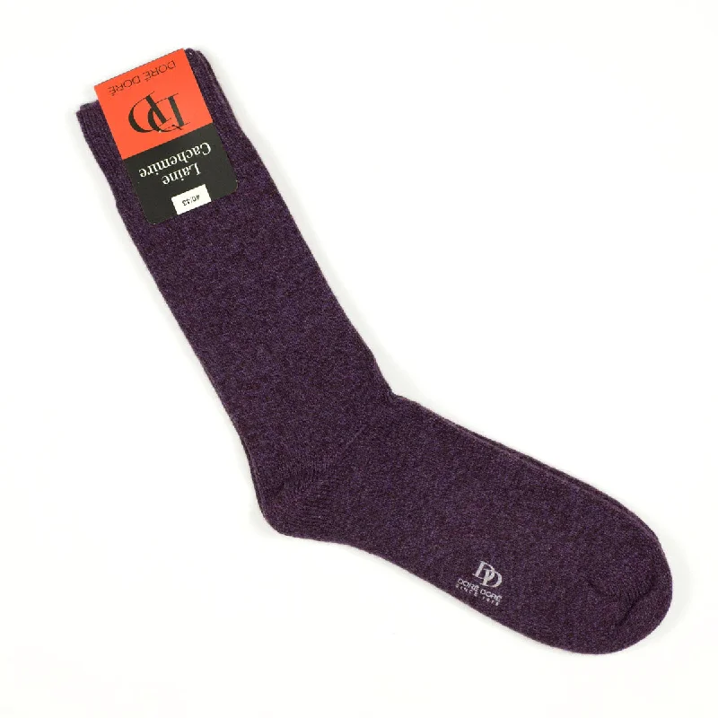 Stretch Socks-Wool & cashmere socks, purple