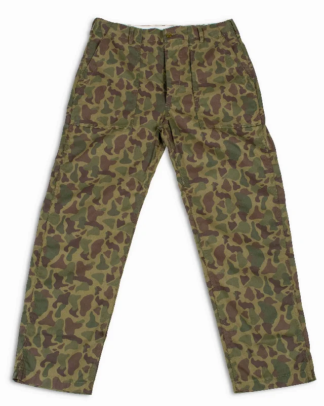 Sweatpants Joggers-Engineered Garments Fatigue Pant Olive Camo 6.5oz. Flat Twill