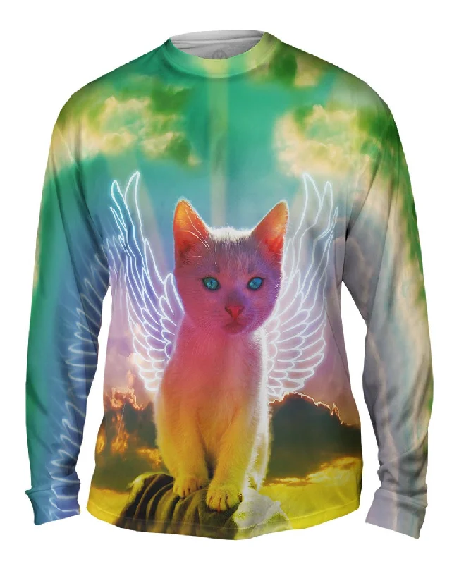 Breathable Long Sleeve Shirt-Winged Kitten