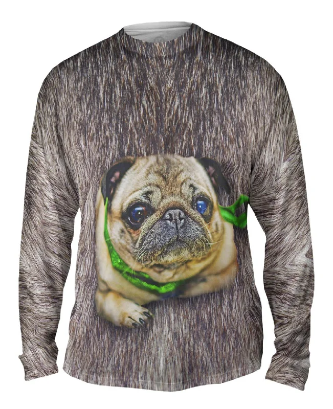 Comfortable Long Sleeve Shirt-Xmas Pug