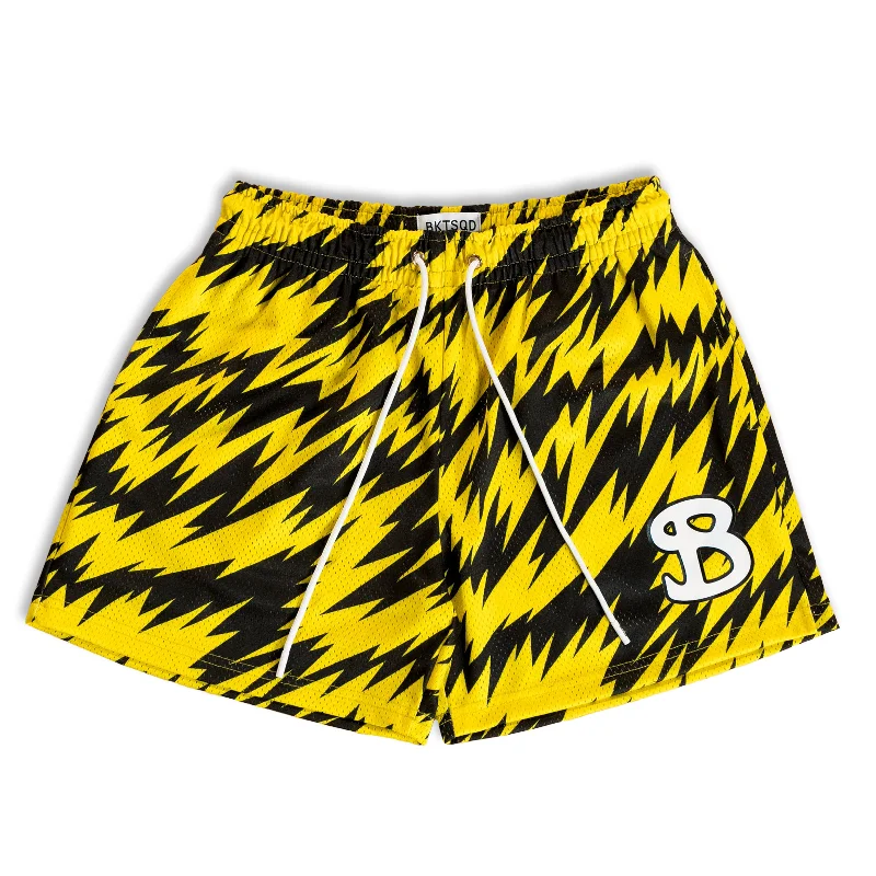 Running Shorts-THUNDERBOLT SHORTS - YELLOW SHOCK