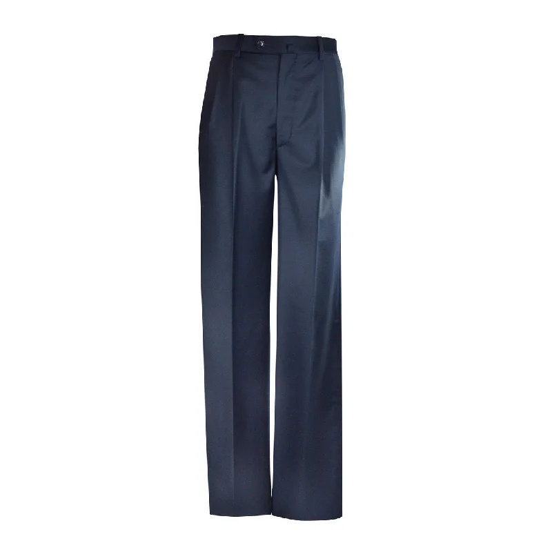 Comfortable Joggers-Newport Pleated Front Trouser - Navy