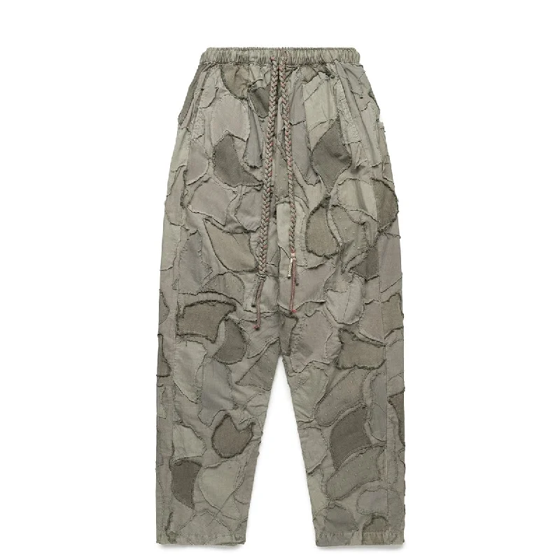 Straight Leg Pants-P61 CHINO CAMO PATCHWORK PANTS