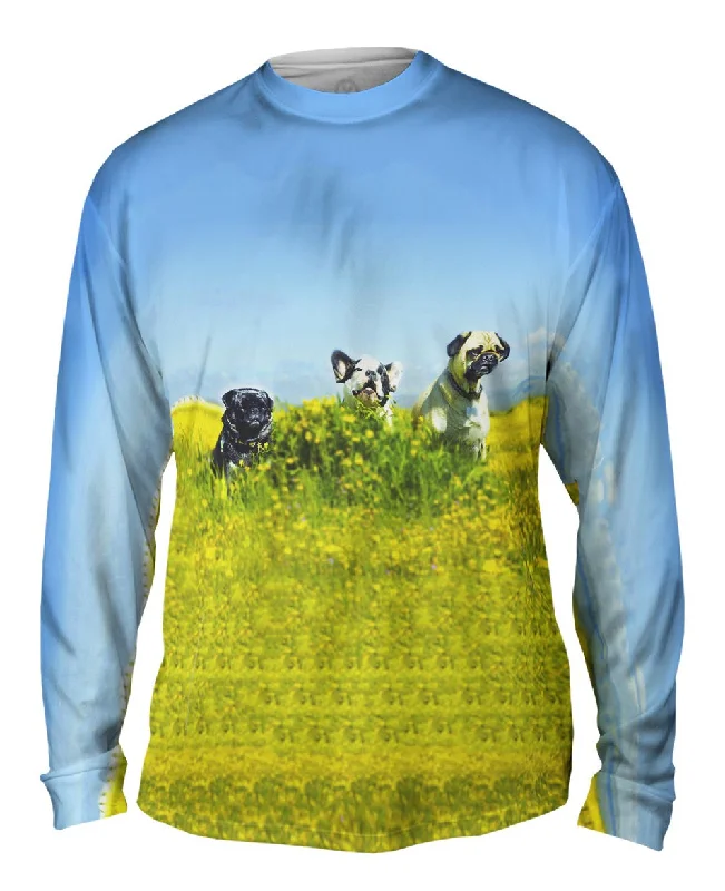 Stretch Long Sleeve-Trio Pugs