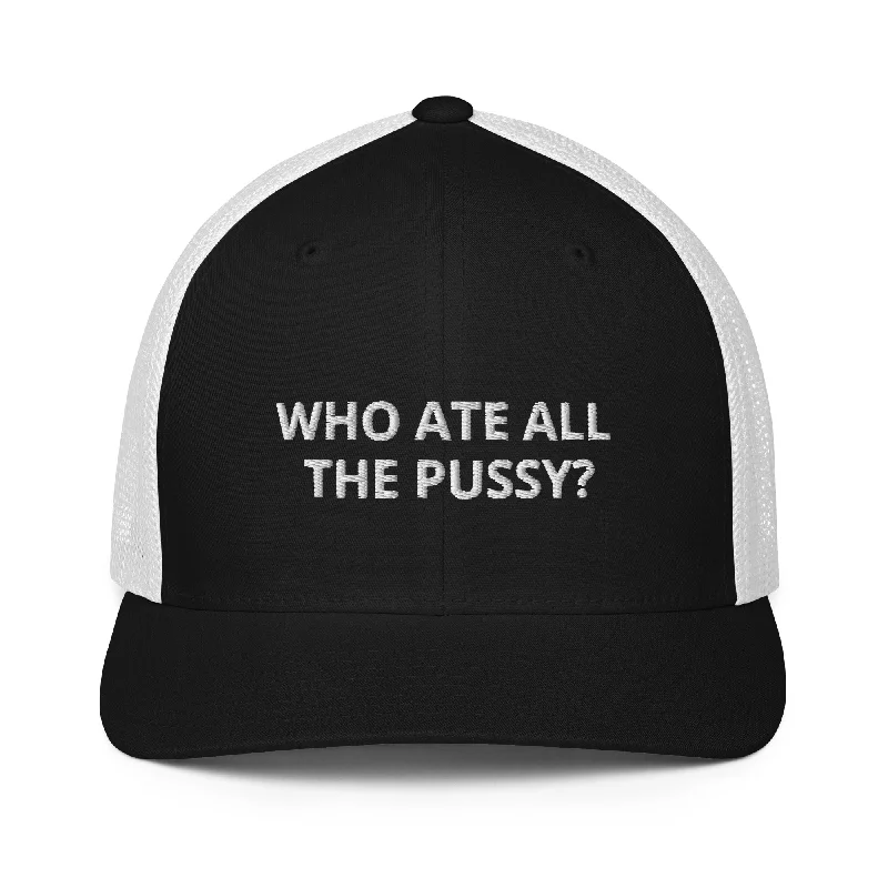 Knit Beanie Hat-Who Ate All The Pussy Mesh Hat