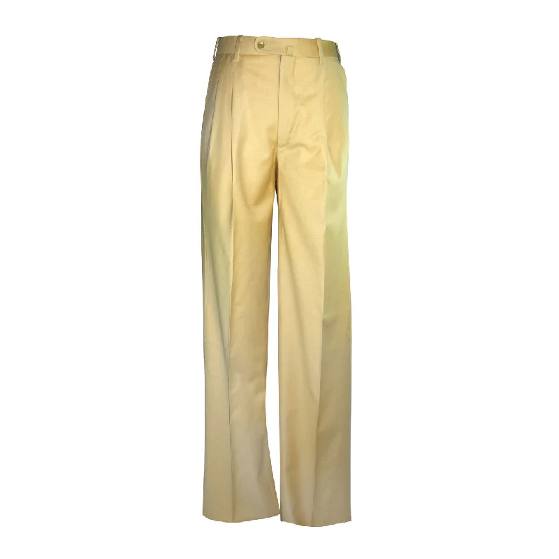 Zip Pocket Pants-Newport Pleated Front Trouser - Bamboo