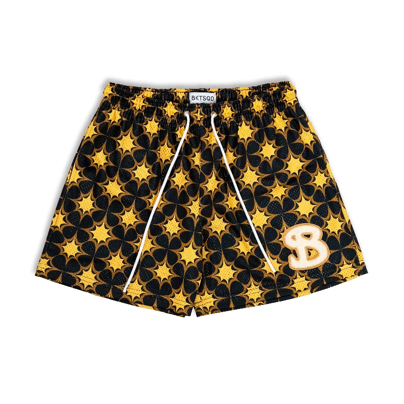 Comfortable Shorts-TROPHY GOLD SHORTS - SPARKLE