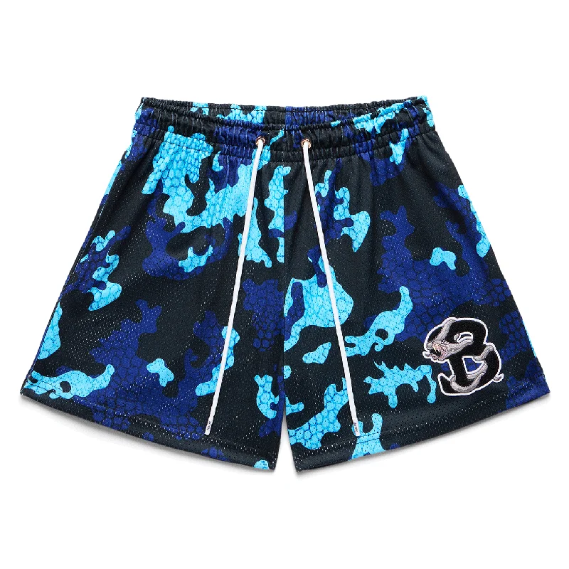 High Performance Shorts-BLACK VIPER BLUE CAMO SHORTS