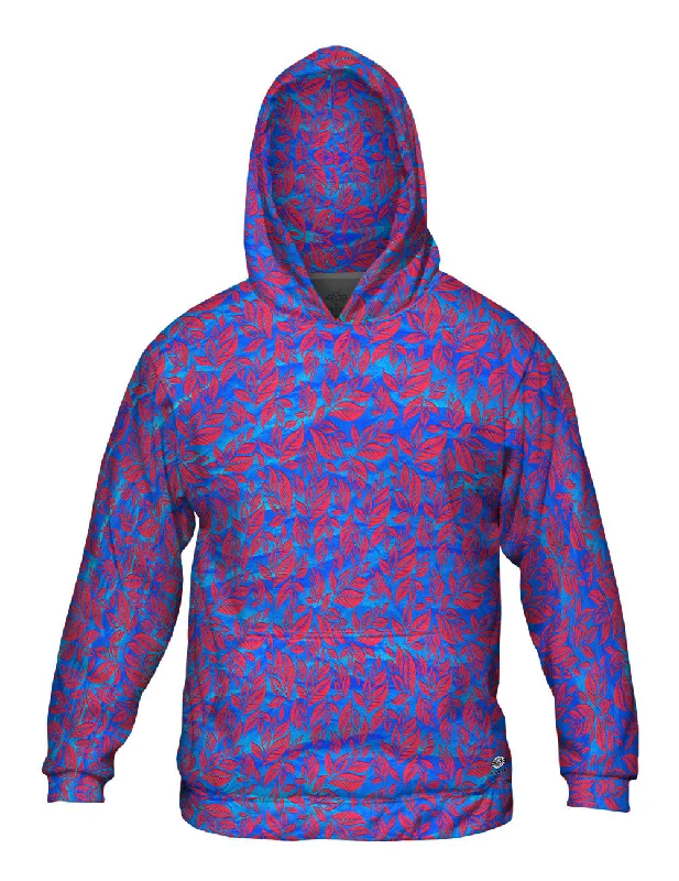 Performance Pullover Hoodie-Leaf A Go Go Light Blue Pattern