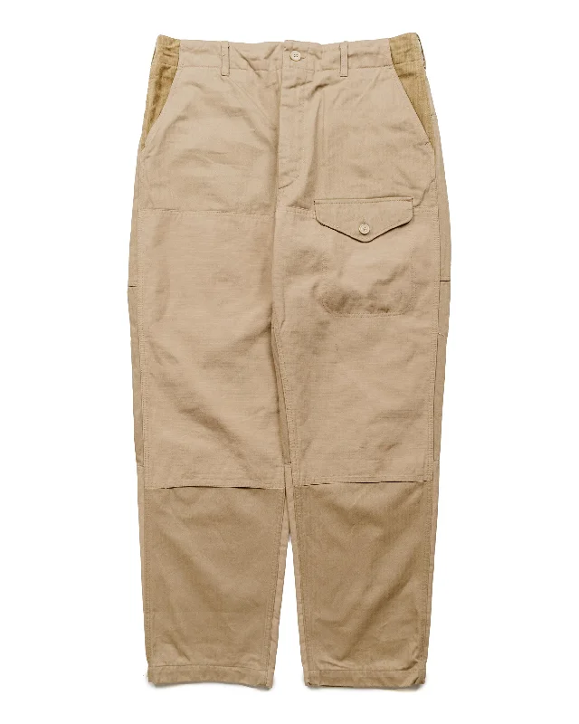 Full-Length Pants-Engineered Garments Field Pant Khaki Cotton Herringbone Twill