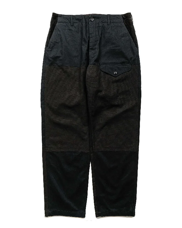 Soft Stretch Pants-Engineered Garments Field Pant Black Cotton Herringbone Twill