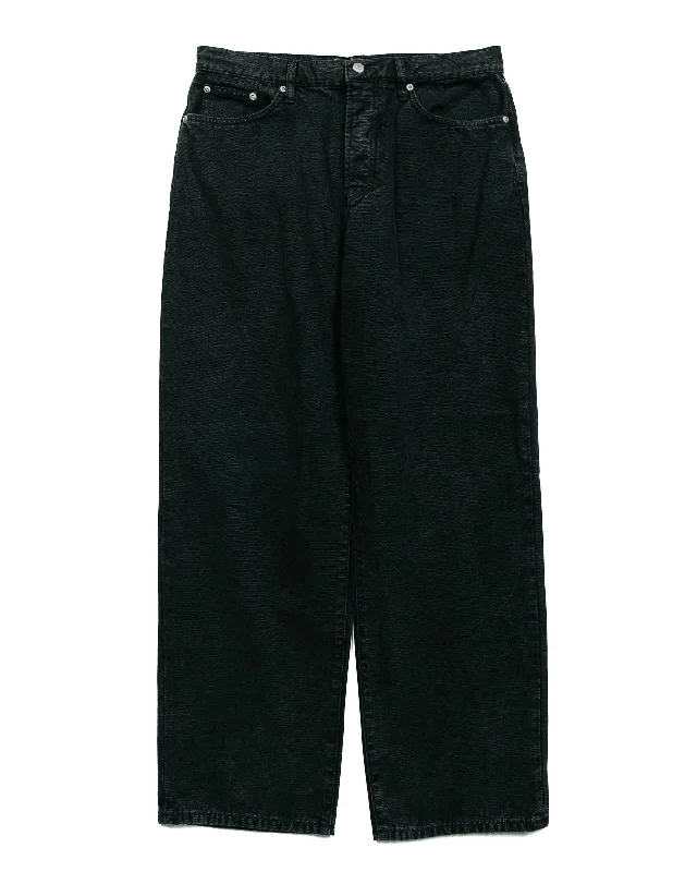 Jogger Style Pants-Stüssy Big Ol' Jean Washed Canvas Black