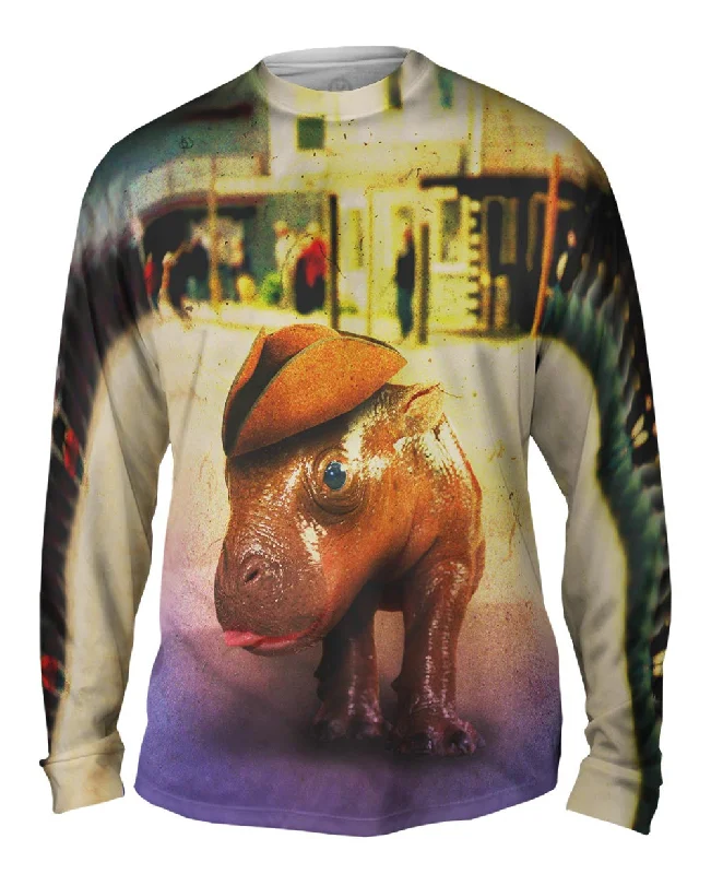 Long Sleeve Sweatshirt-Tree Corner Hat Pygmy Hippo