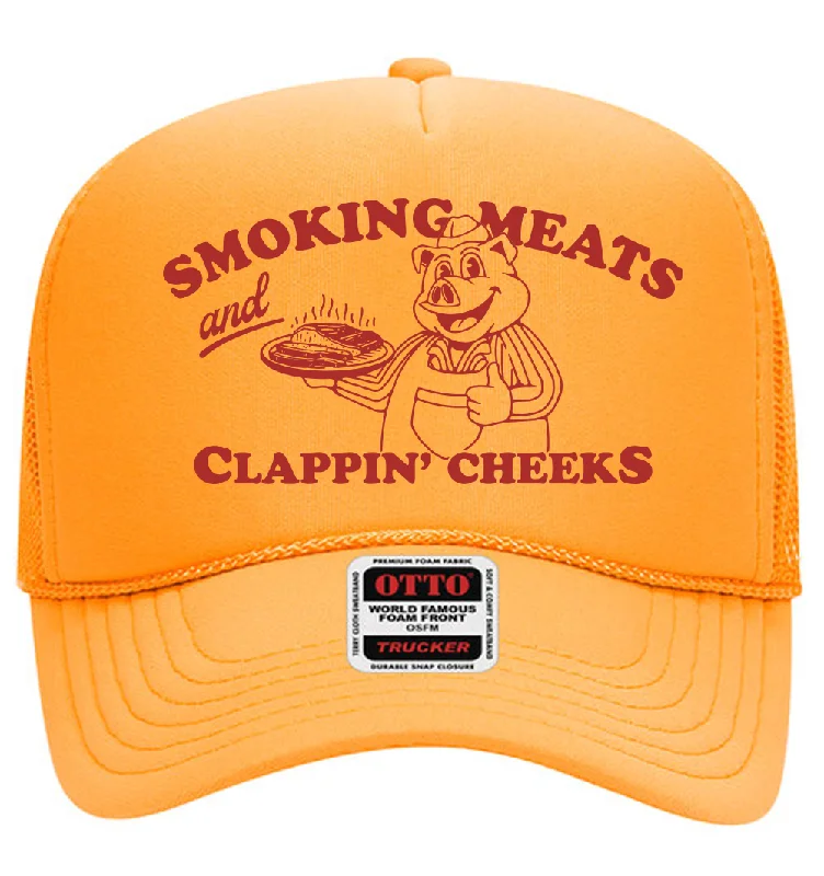 Wool Knit Hat-Smokin' Meats Trucker Hat