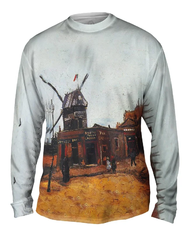 Casual Long Sleeve Top-Van Gogh -"Moulin de Galette" (1886)