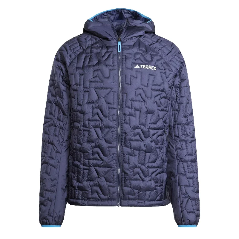 Bomber Jacket-Adidas Terrex Xperior Primaloft Loose Fill Insulated Hooded Jacket Shadow Navy