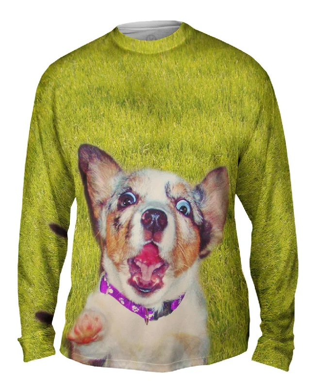 Comfortable Fit Long Sleeve-Zanny Dog Grass