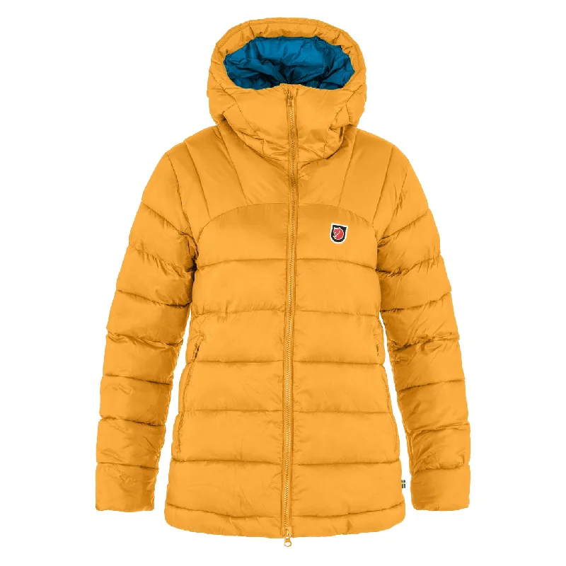 Outdoor Adventure Jacket-Fjallraven Womens Expedition Mid Winter Jacket Mustard Yellow / UN Blue