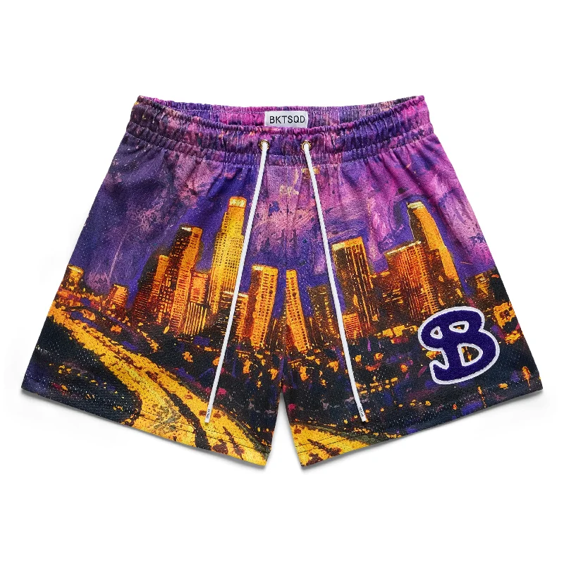 Outdoor Leisure Shorts-LOS ANGELES SKYLINE SHORTS