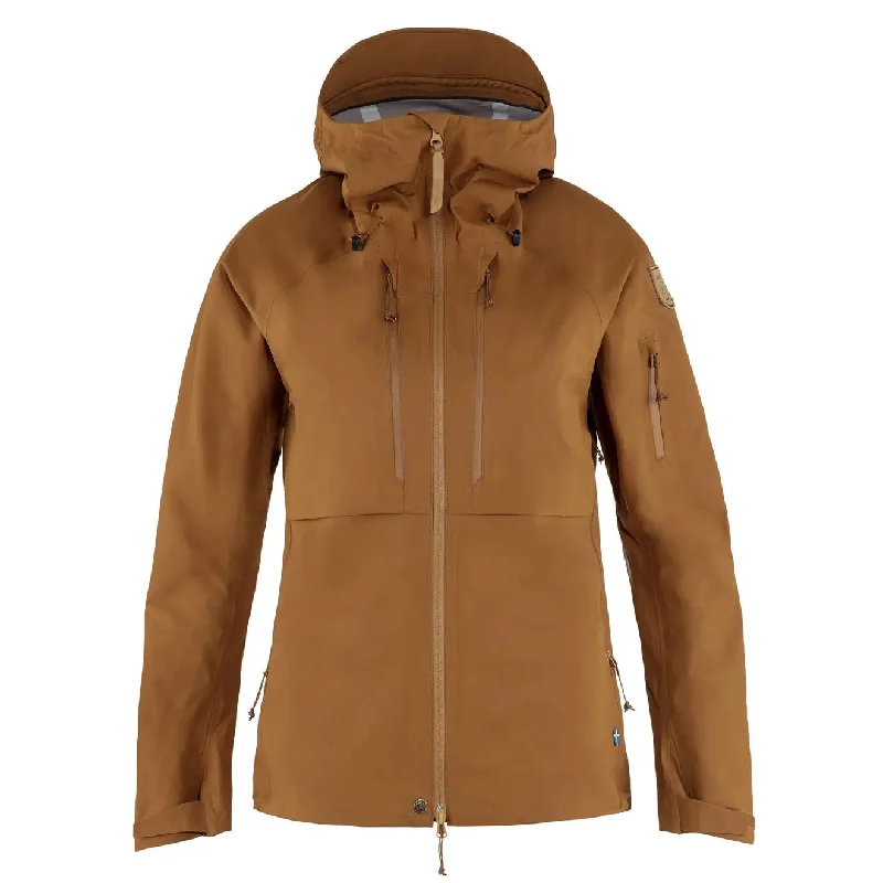 Military Jacket-Fjallraven Womens Keb Eco Shell Jacket Chestnut