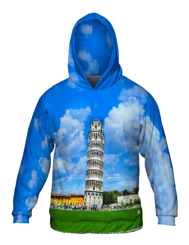 Bold Printed Hoodie-Leaning Tower Of Pisa