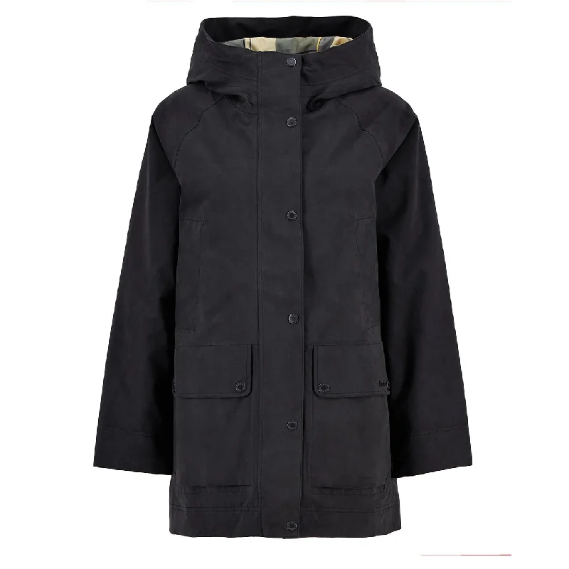 Urban Jacket-Barbour Womens Winter Beadnell Waterproof Jacket Black / Ancient