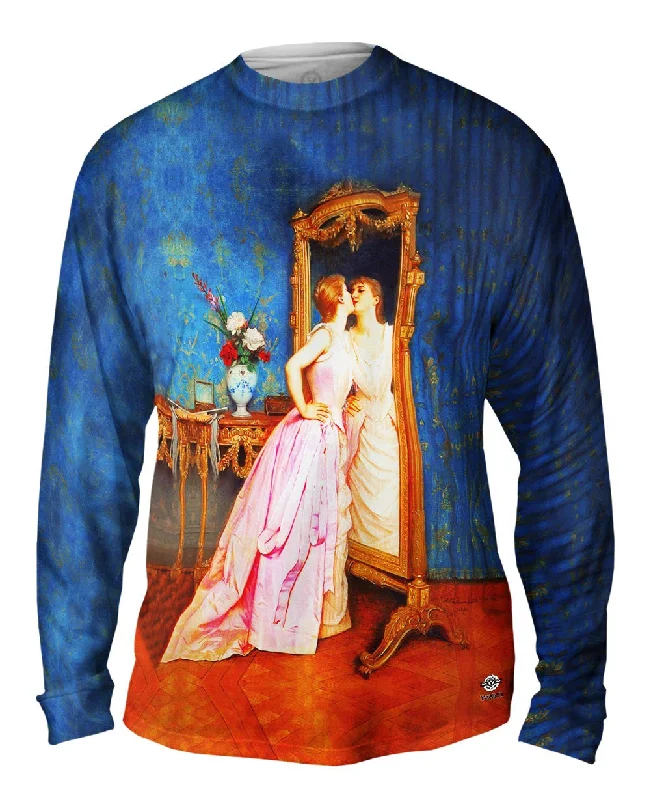 Long Sleeve Sweatshirt-Auguste Toulmouche - "Vanity" (1890)