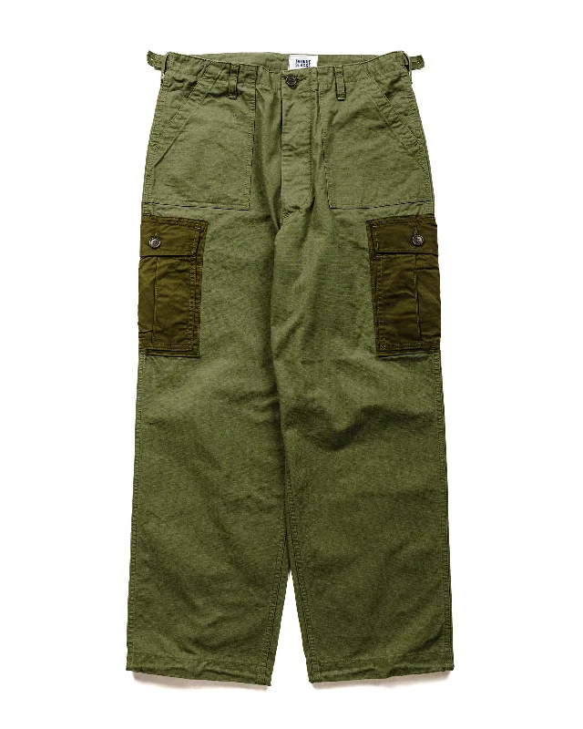 Slim Fit Work Pants-The Corona Utility FP020 Fatigue Slacks "Boonie Slacks" Fatigue Ripstop OD