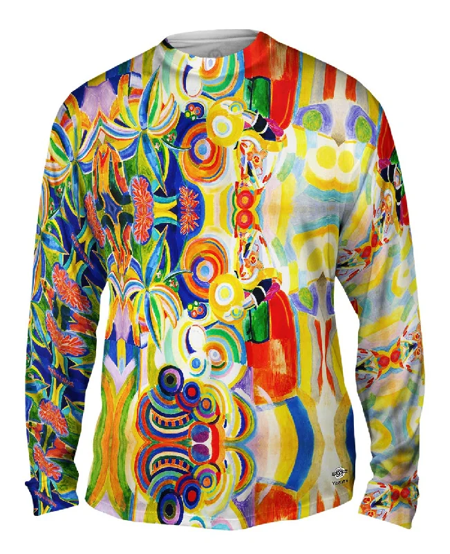 Casual Long Sleeve Shirt-Robert Delaunay - "Tall Portuguese Woman" (1916)