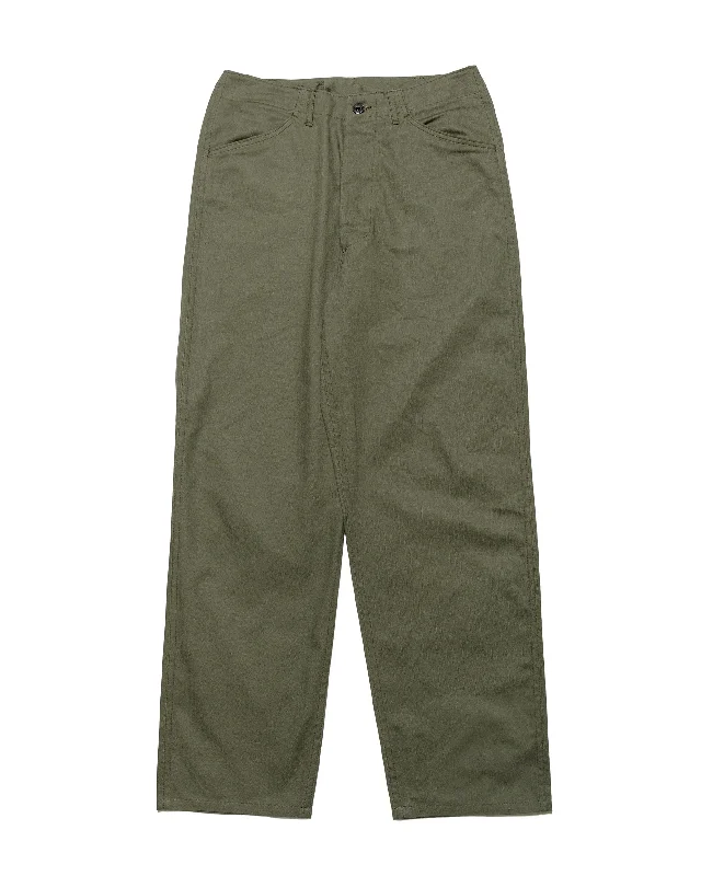 Custom Fit Pants-The Real McCoy's MP22007 Trousers, Utility N-3 (Model 220) Olive