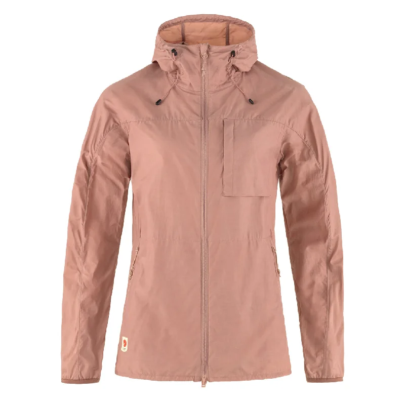 Full Sleeve Jacket-Fjallraven Womens High Coast Wind Jacket Dusty Rose