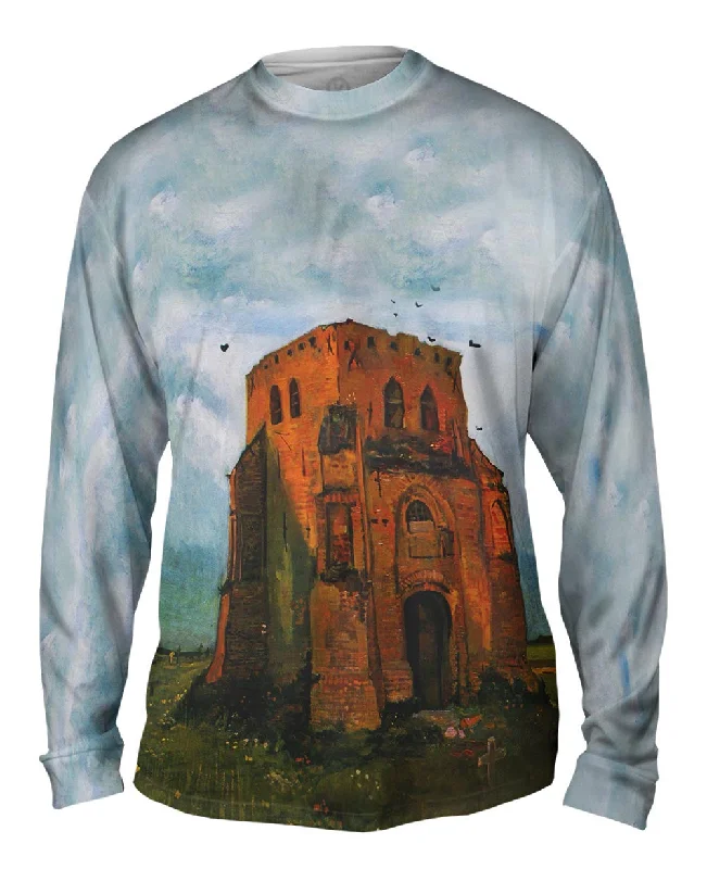 Sporty Long Sleeve Top-Van Gogh -"Country Churchyard" (1885)