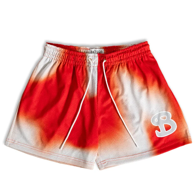 Gym Shorts-MARCH SLAM SHORTS - RED, WHITE