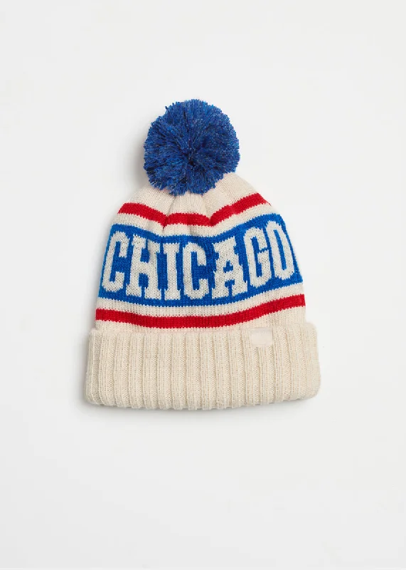 Urban Hat-Adult Mad Hatter Chicago Varsity Beanie - Royal & Red