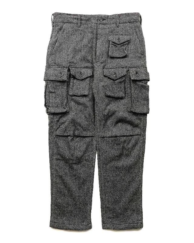 Lounge Pants-Engineered Garments FA Pant Grey Poly Wool Herringbone