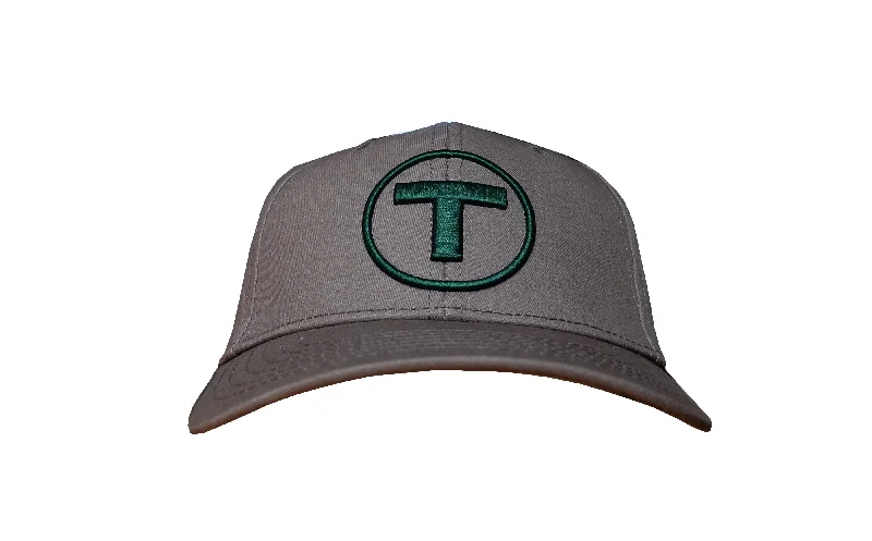 Warm Hat-Adult Boston MBTA T Logo Hat Dark Gray