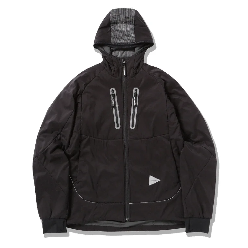 Cold Weather Jacket-And Wander Womens Alpha AIR Hoodie Jacket Black