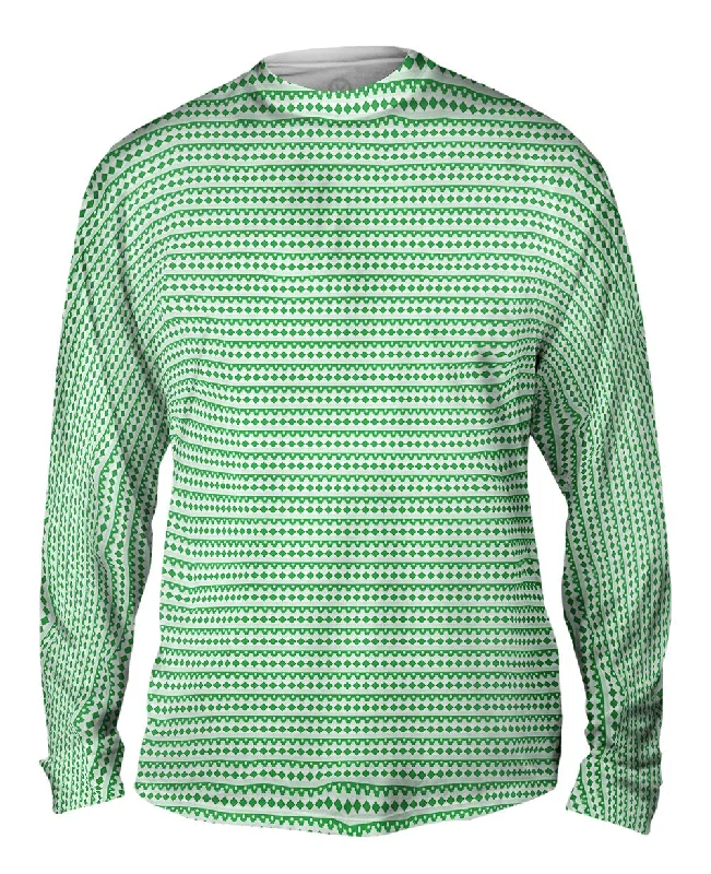 Long Sleeve Blouse-Tribal Grass Is Green