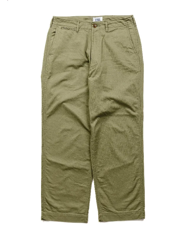 Pleated Pants-The Corona Utility FP021 Fatigue Slacks 'Desert Slacks 2' NX H.B.T Olive Green