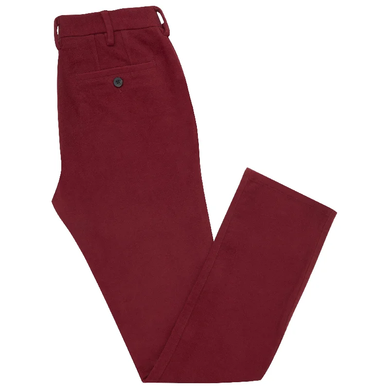 Sweatpants-Terrance Red Moleskin Trouser