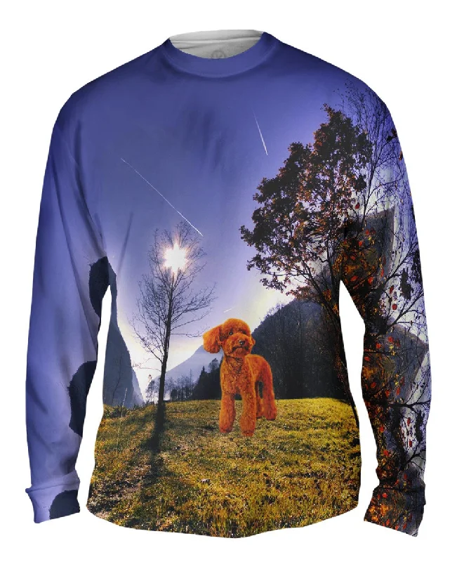 Long Sleeve Pullover Shirt-Toy Poodle Forest