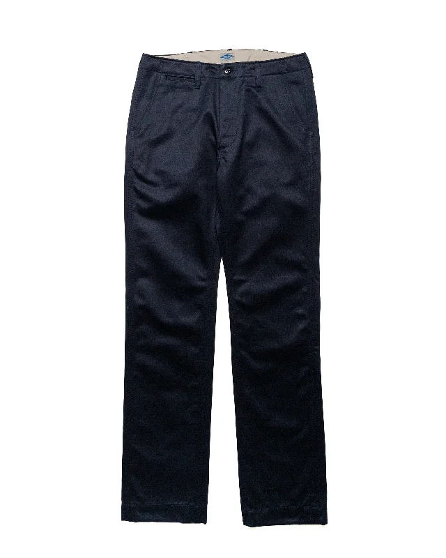 Professional Pants-The Real McCoy's MP19010 Blue Seal Chino Trousers Navy