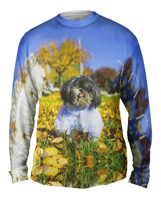 Long Sleeve Performance Shirt-Winking Shih Tzu