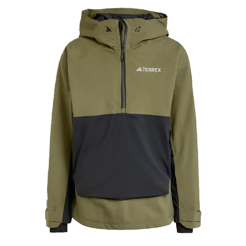 Urban Jacket-Adidas Terrex Xperior 2L Lined Rain.RDY Anorak Olive Strata / Black