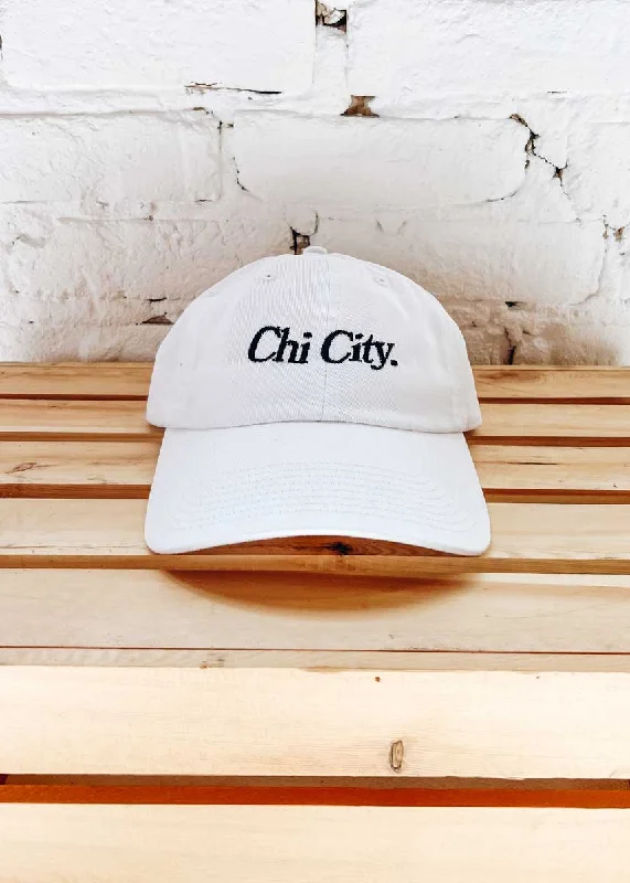 Straw Hat-Chi City Dad Hat - White