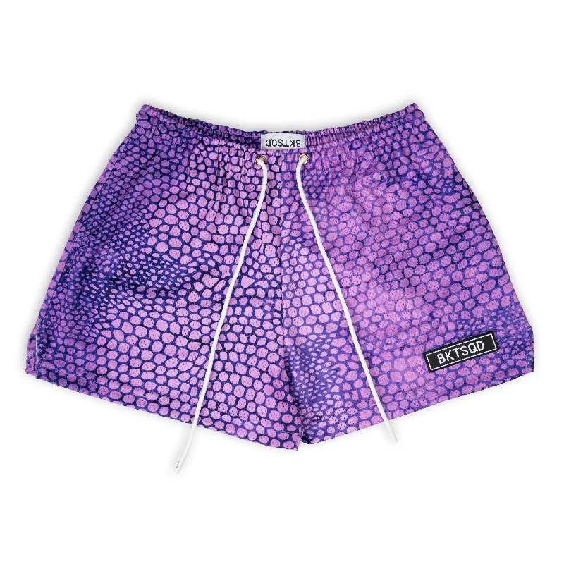 Sports Team Shorts-WOMEN’S PURPLE SNAKESKIN SHORTS